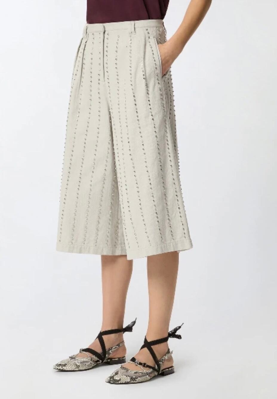 Pinko Bermuda shorts with jewel stripes